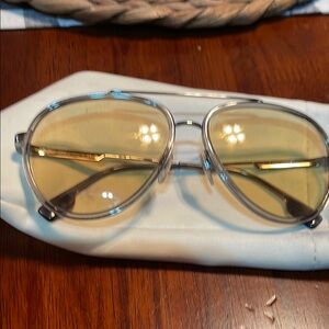 Burberry Silver and Yellow Sunglasses
